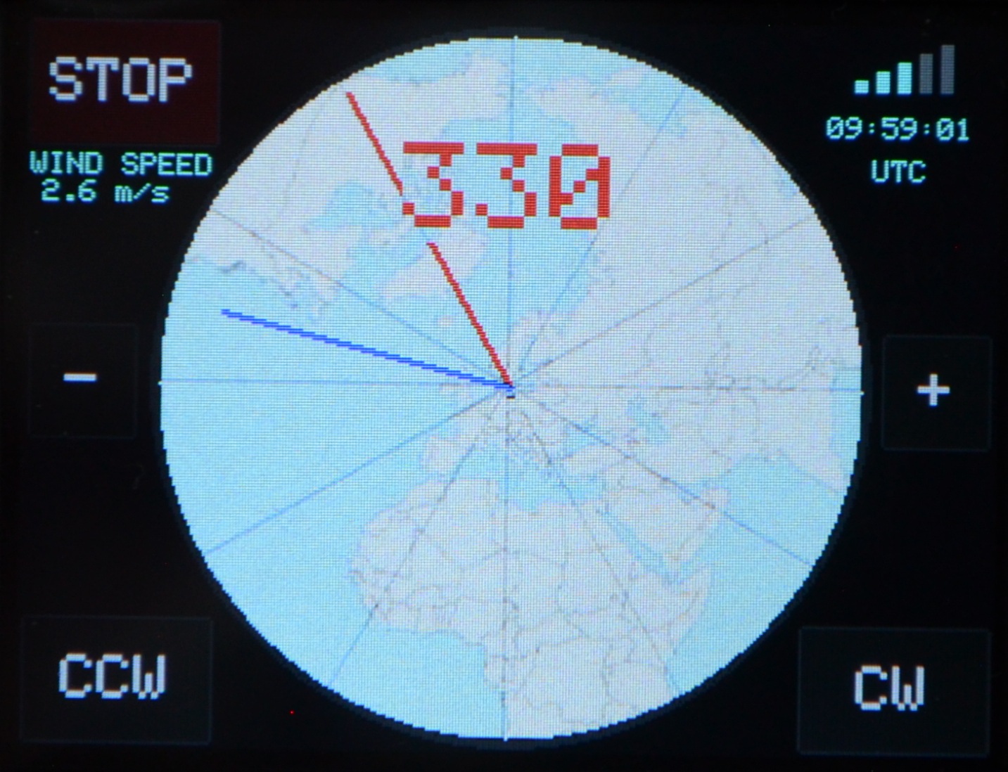 Touch display — azimuth view